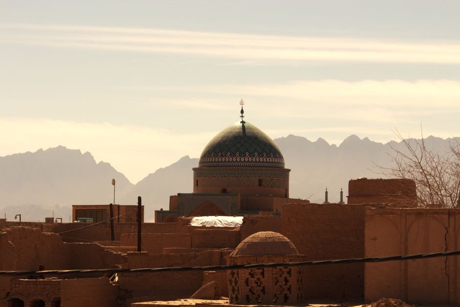 Sayed Rukneddin Mosque with its iconic dome in Yazd, Iran, embracing spirituality and history.