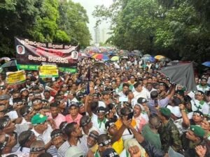 SJB Stages Protest Near Sri Lankan Parliament Demanding Withdrawal of 22nd Amendment